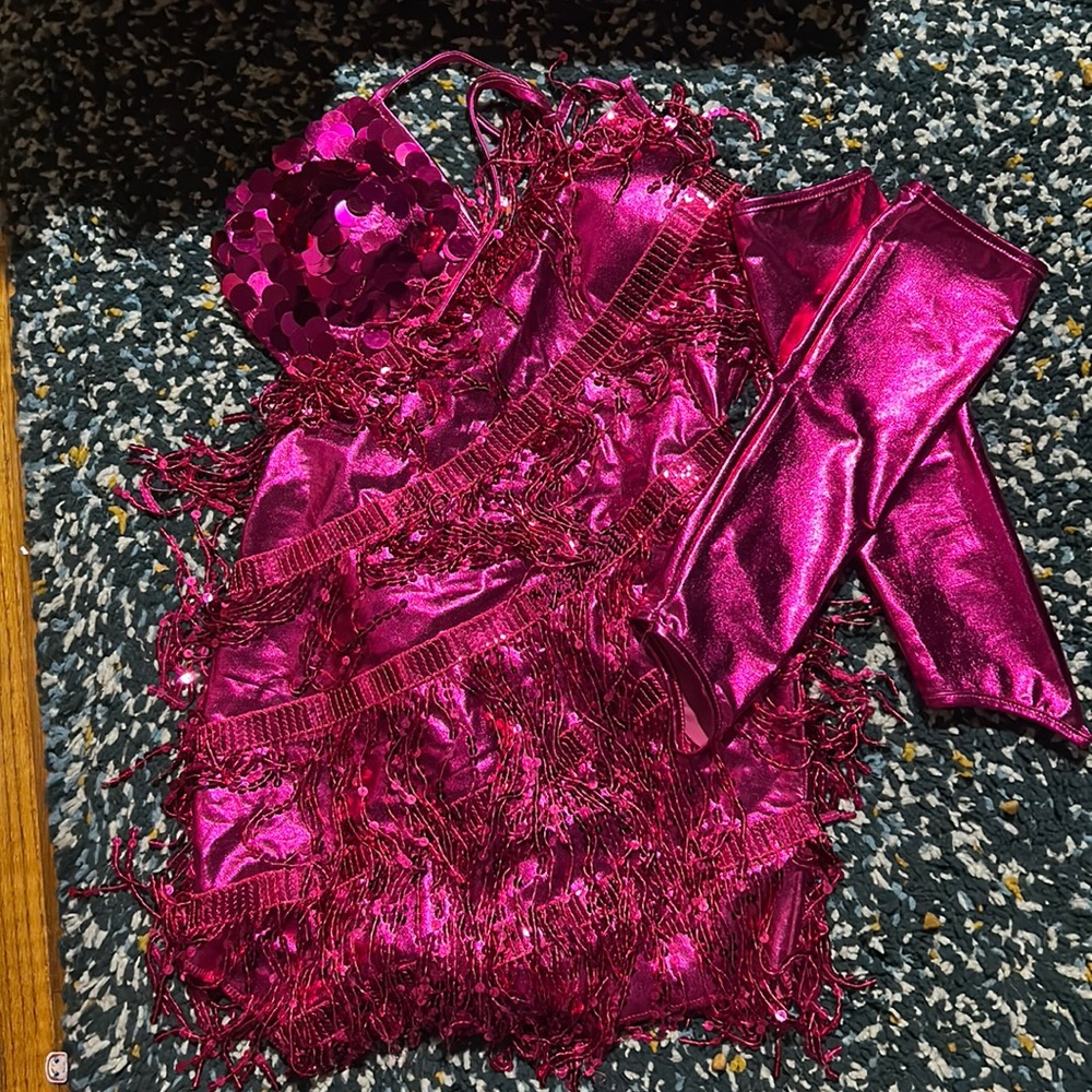 Pink fringe (flapper) dress